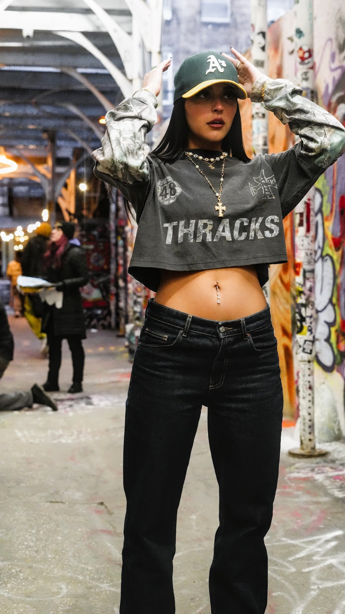 THRACKS CROPPED LONG SLEEVE