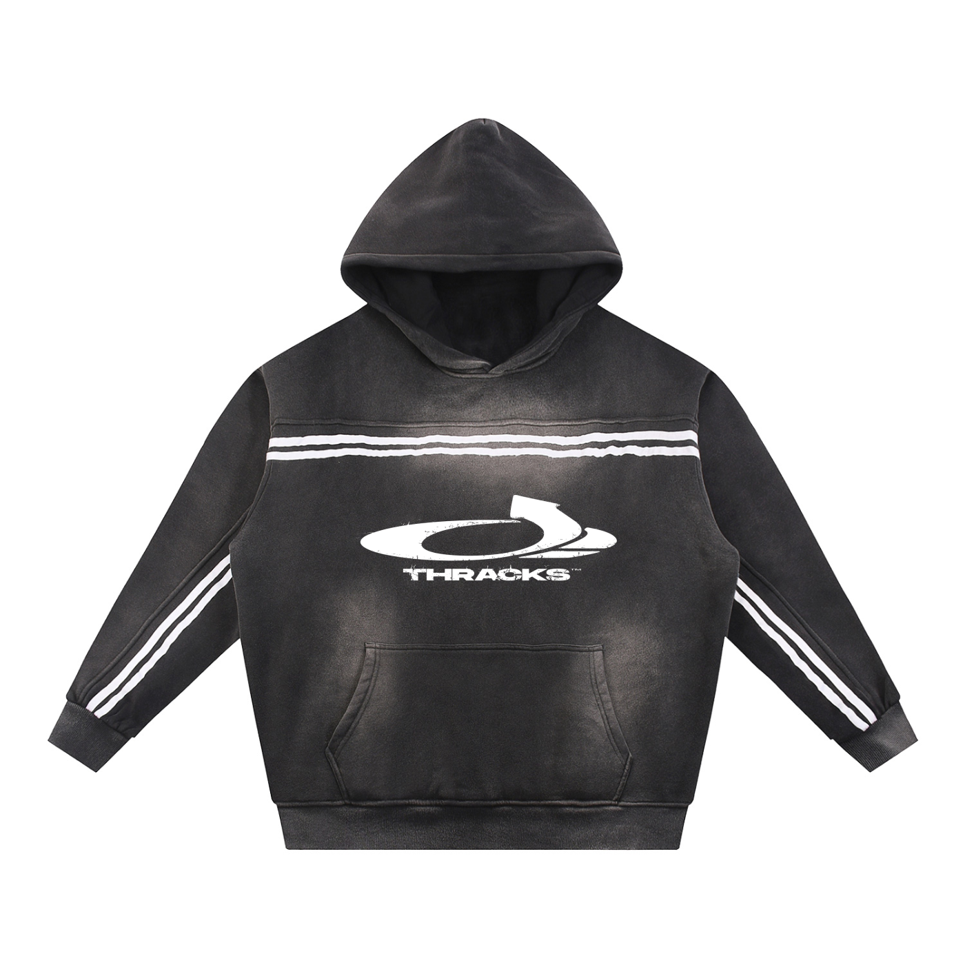 Sun Fade Contrast Tape Fleece Hoodie