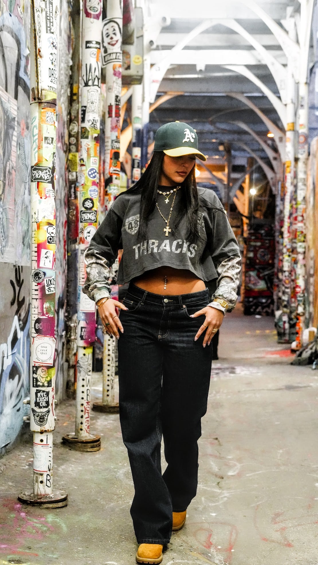 THRACKS CROPPED LONG SLEEVE